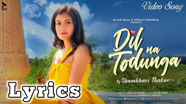 Dil Na Todunga Lyrics (Female Version)/Shambhavi Thakur 