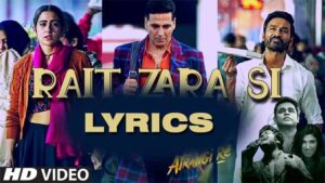 Rait Zara Si Lyrics - Arijit Singh & Shashaa Tirupati