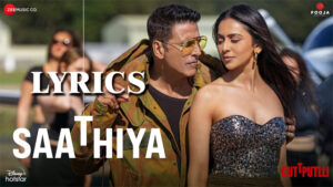 Saathiya Lyrics - Zahrah S. Khan & Nikhil D'Souza - Cuttputlli